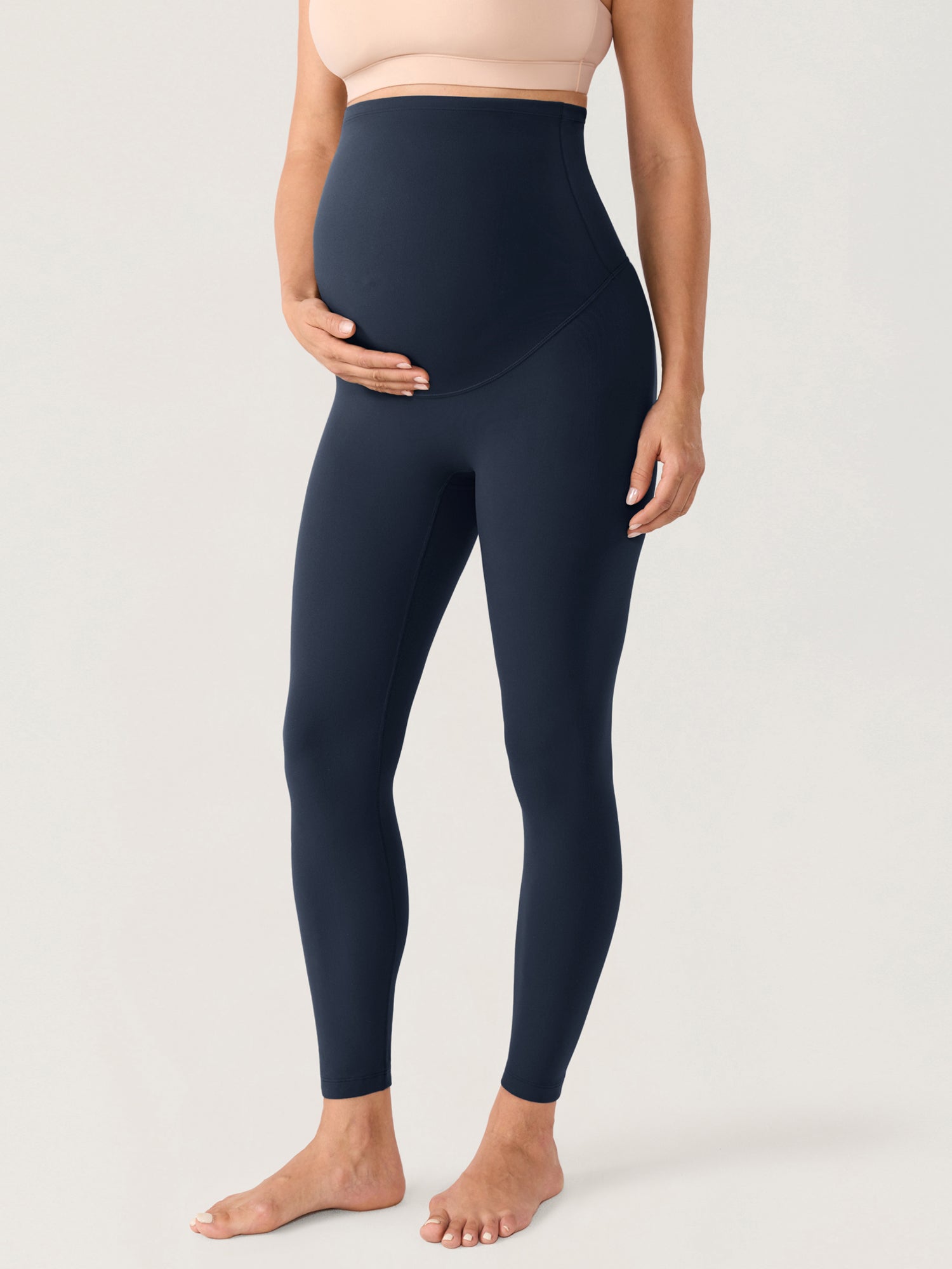 Gravidtights uten søm foran – Natrelax® leggings med høyt liv, 64 cm