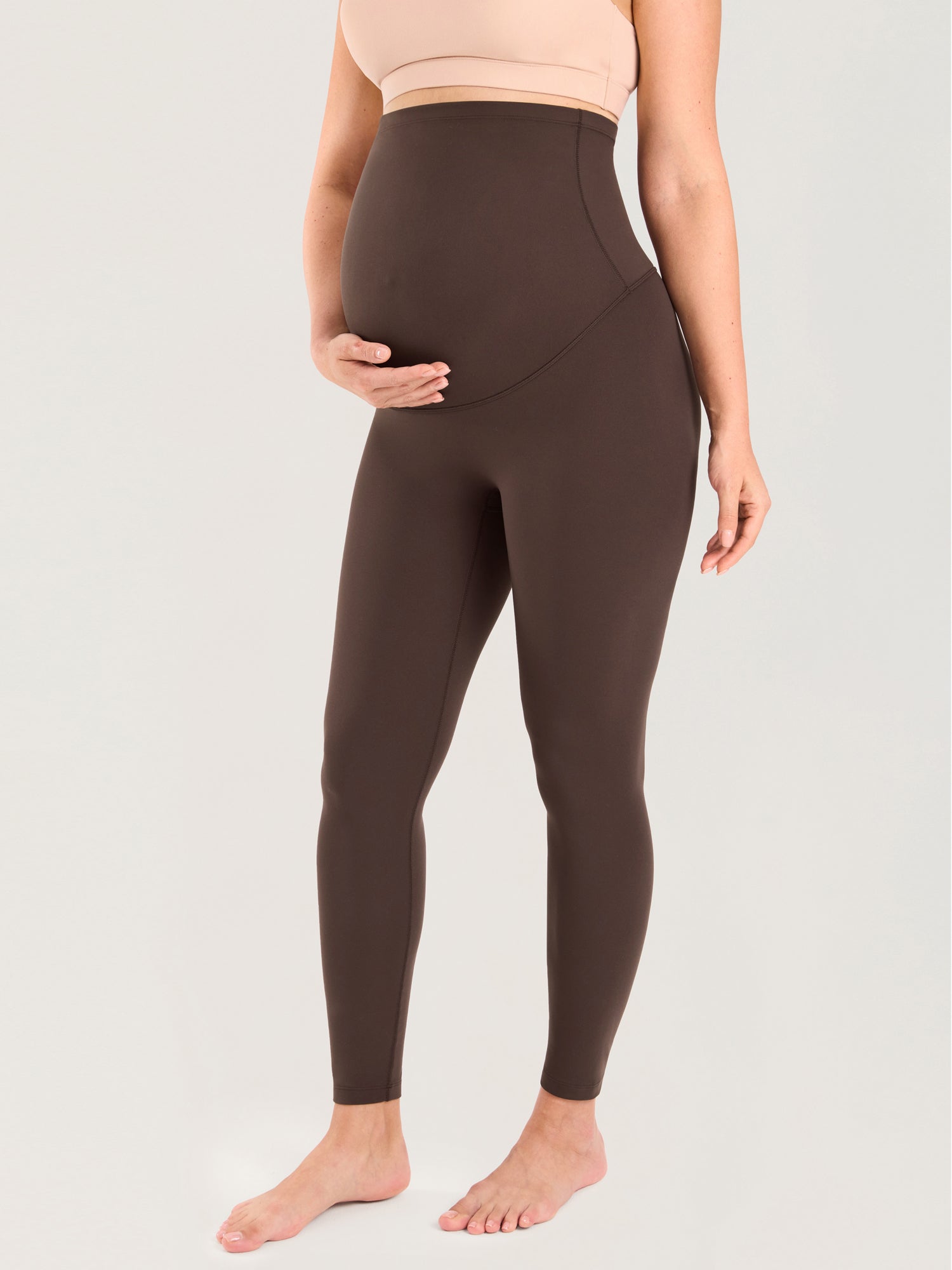 Gravidtights uten søm foran – Natrelax® leggings med høyt liv, 64 cm