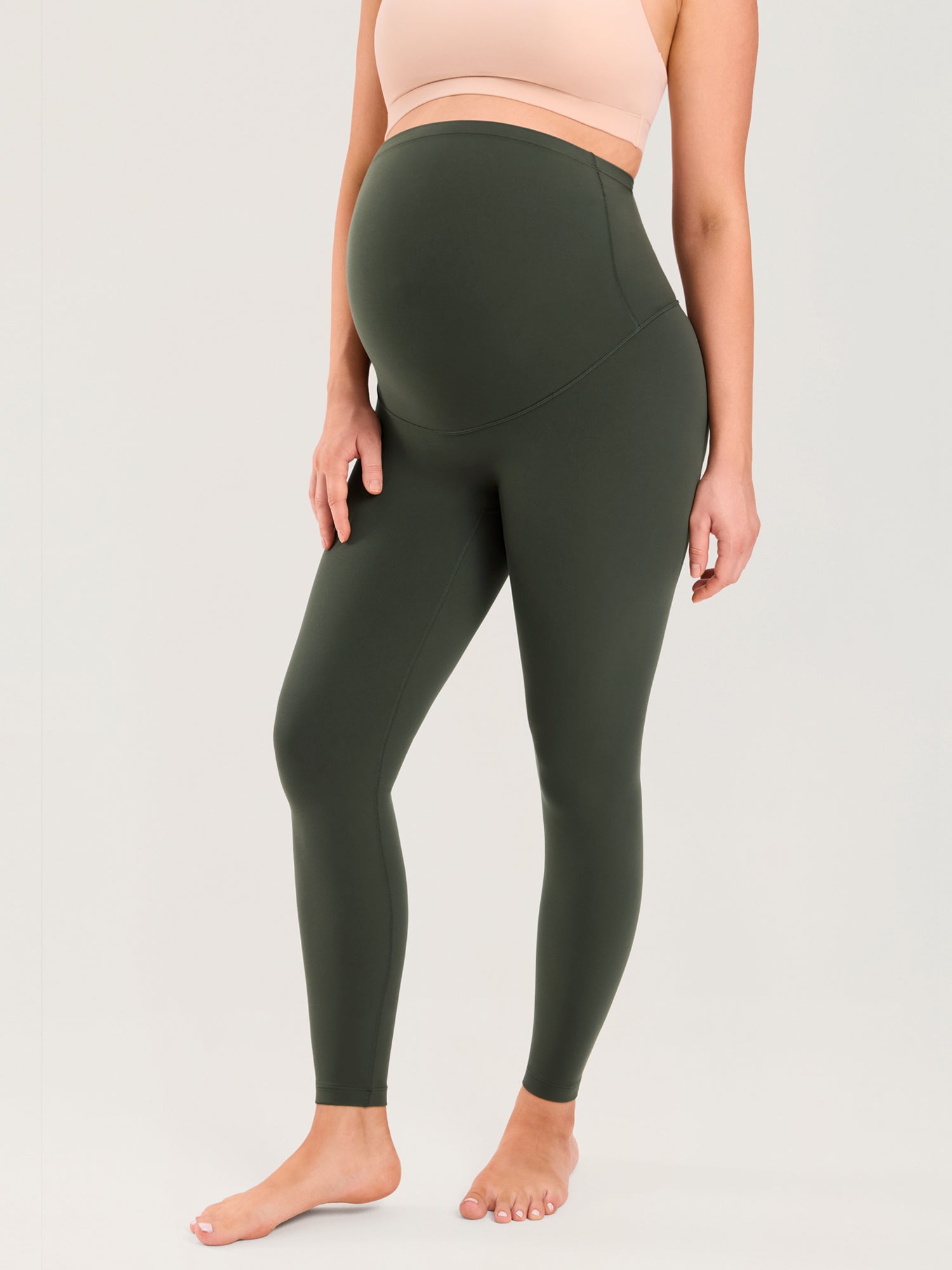 Gravidtights uten søm foran – Natrelax® leggings med høyt liv, 64 cm