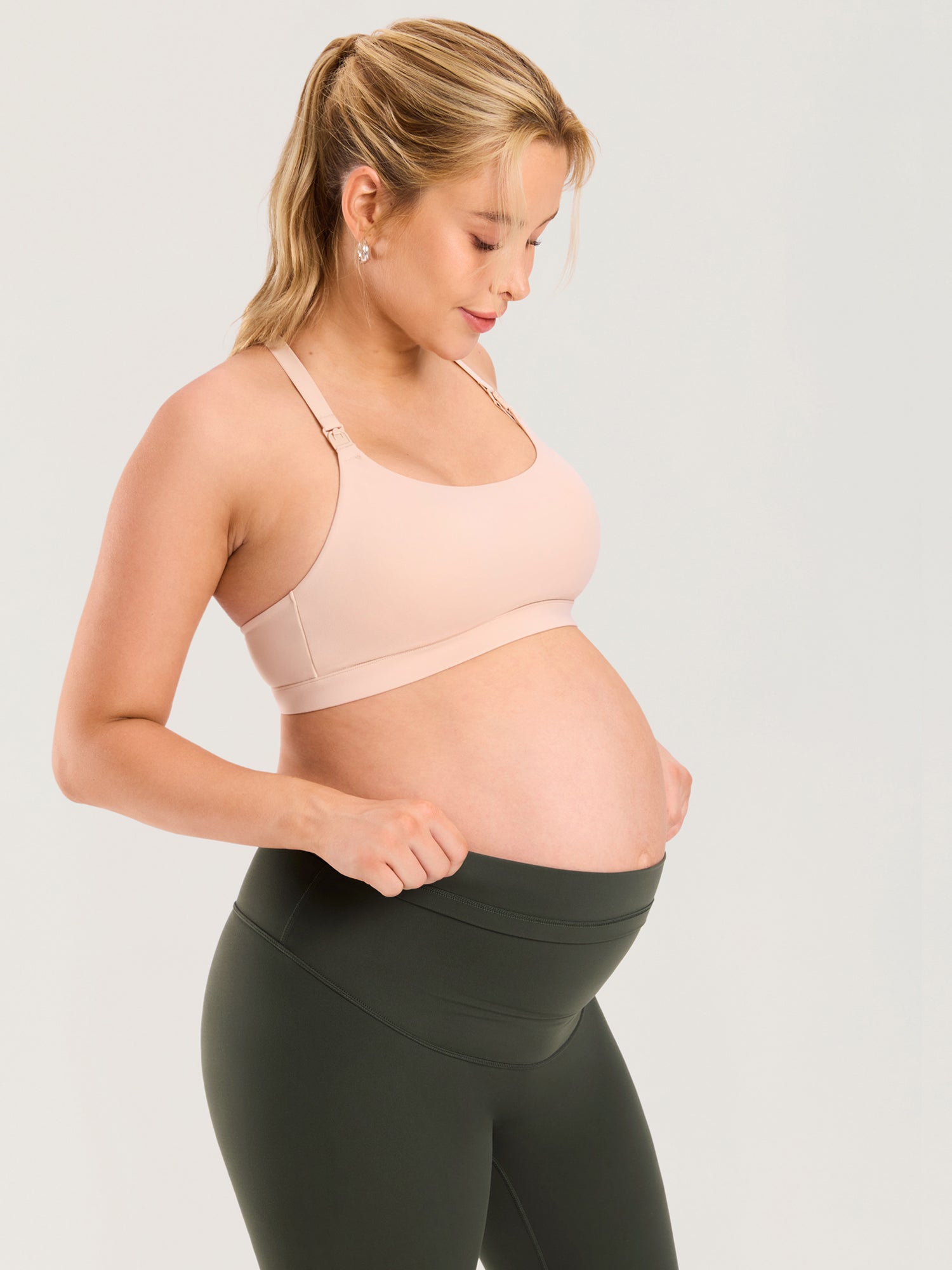 Gravidtights uten søm foran – Natrelax® leggings med høyt liv, 64 cm