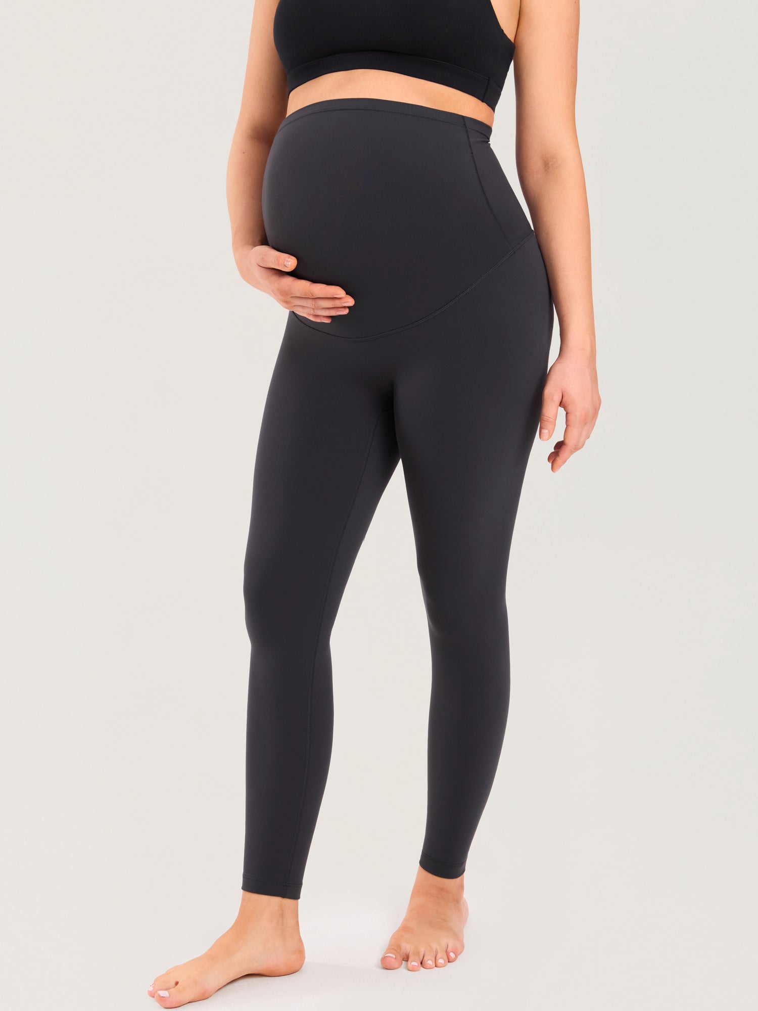 Gravidtights uten søm foran – Natrelax® leggings med høyt liv, 64 cm