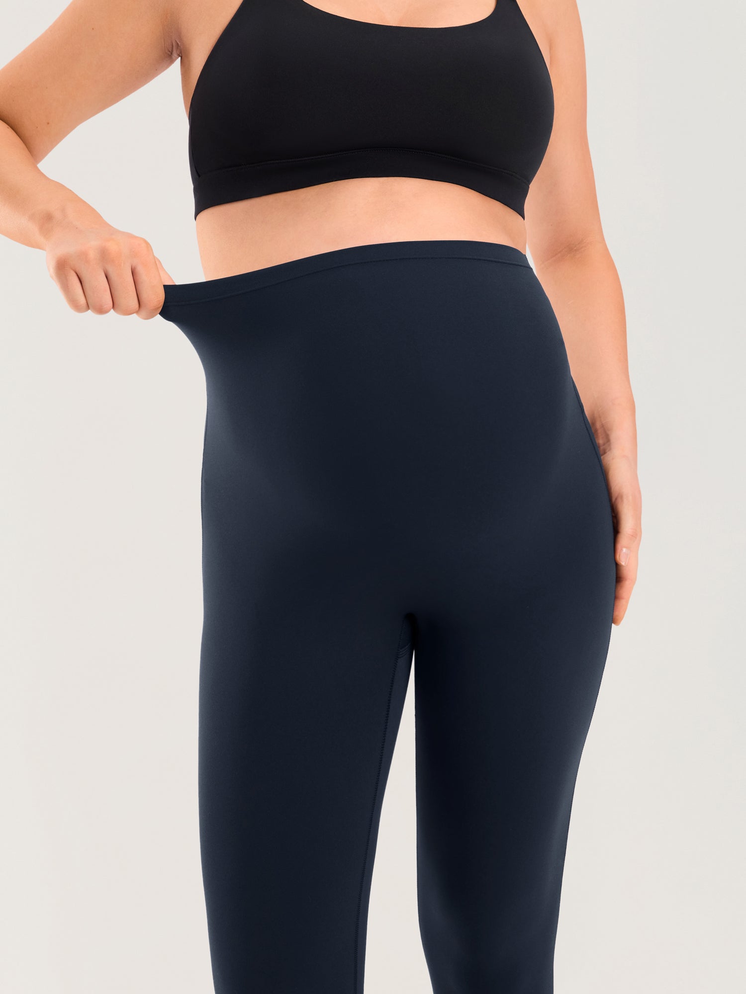 Gravidtights med sømløs front – Natrelax® leggings med høyt liv, 64 cm