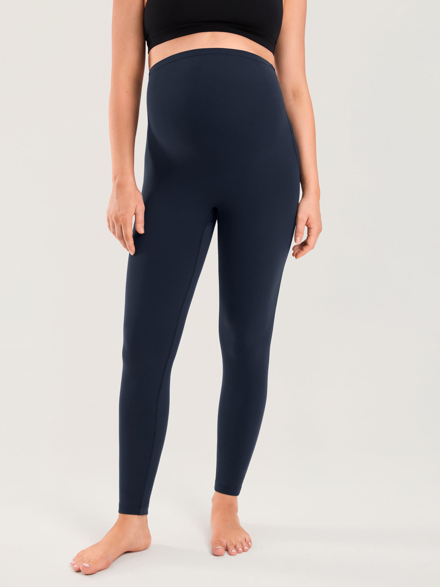 Gravidtights med sømløs front – Natrelax® leggings med høyt liv, 64 cm
