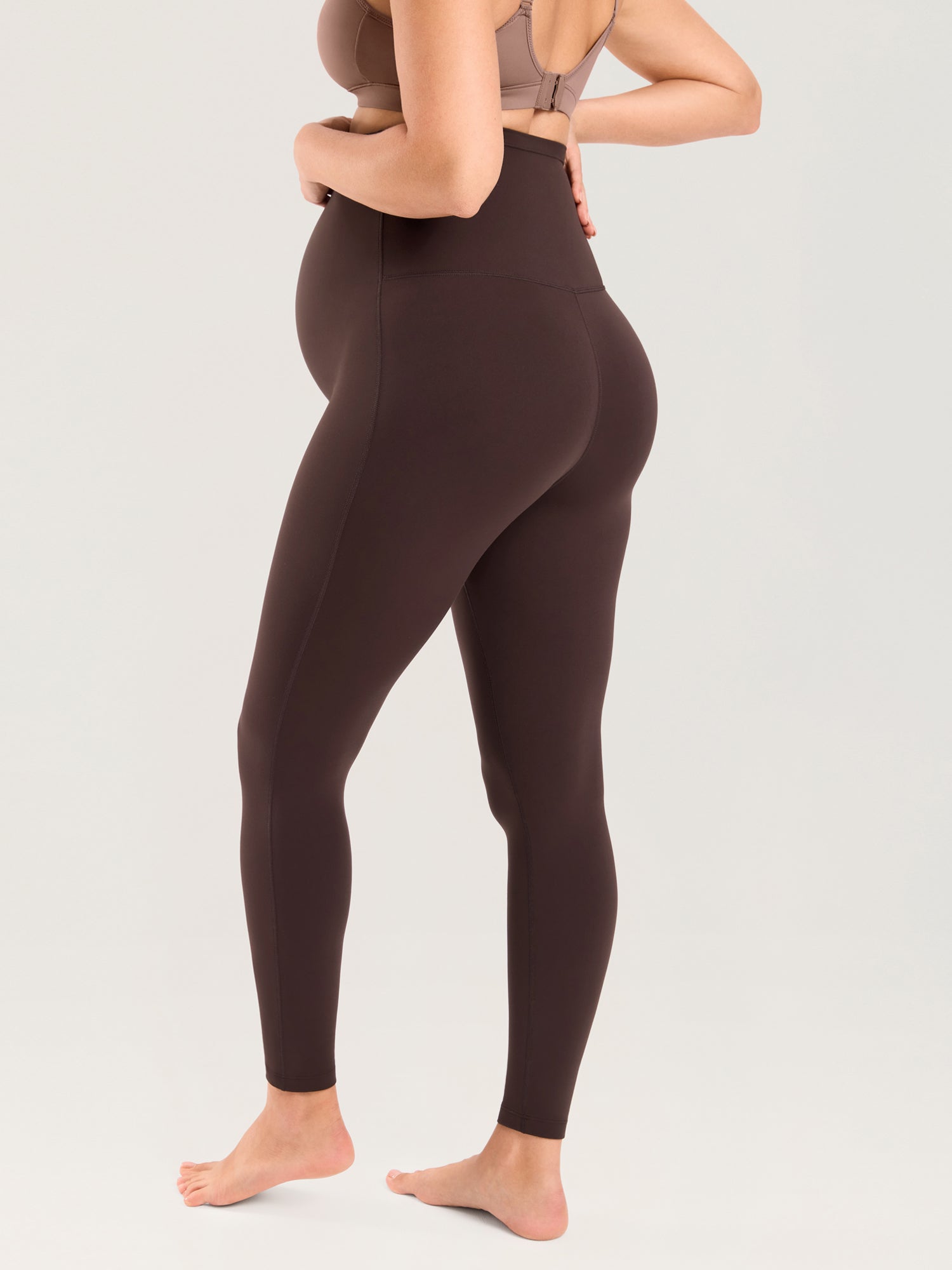 Gravidtights med sømløs front – Natrelax® leggings med høyt liv, 64 cm