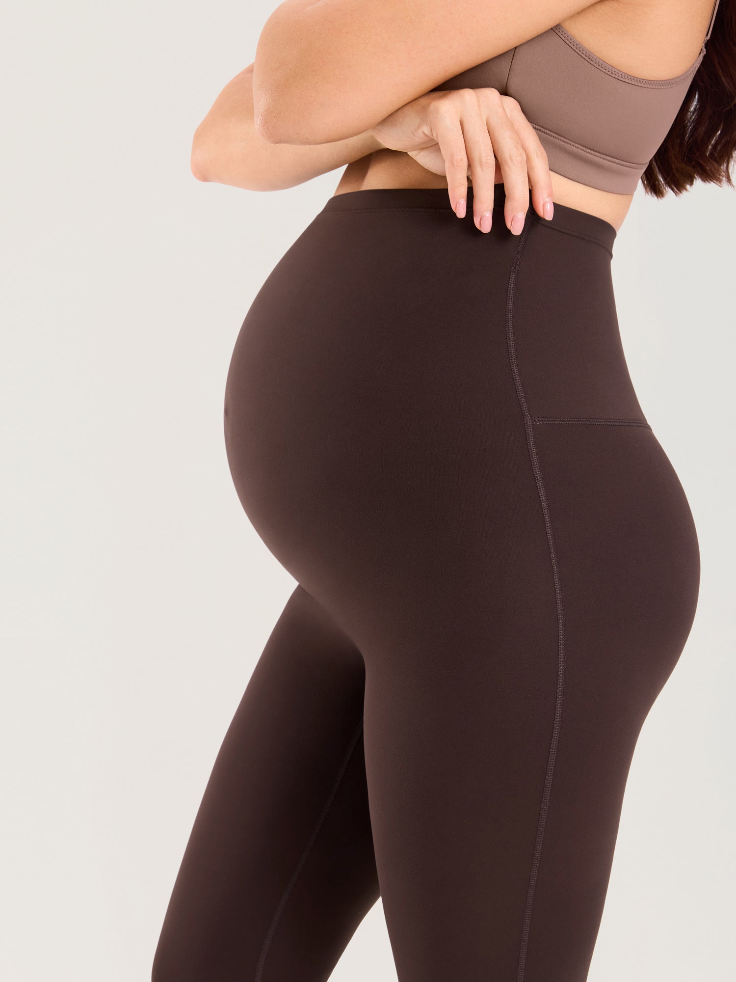 Gravidtights med sømløs front – Natrelax® leggings med høyt liv, 64 cm