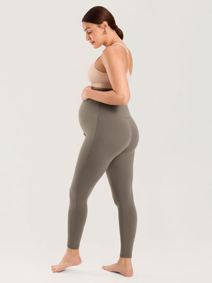 Gravidtights med sømløs front – Natrelax® leggings med høyt liv, 64 cm