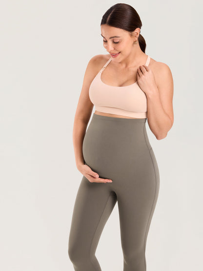 Gravidtights med sømløs front – Natrelax® leggings med høyt liv, 64 cm