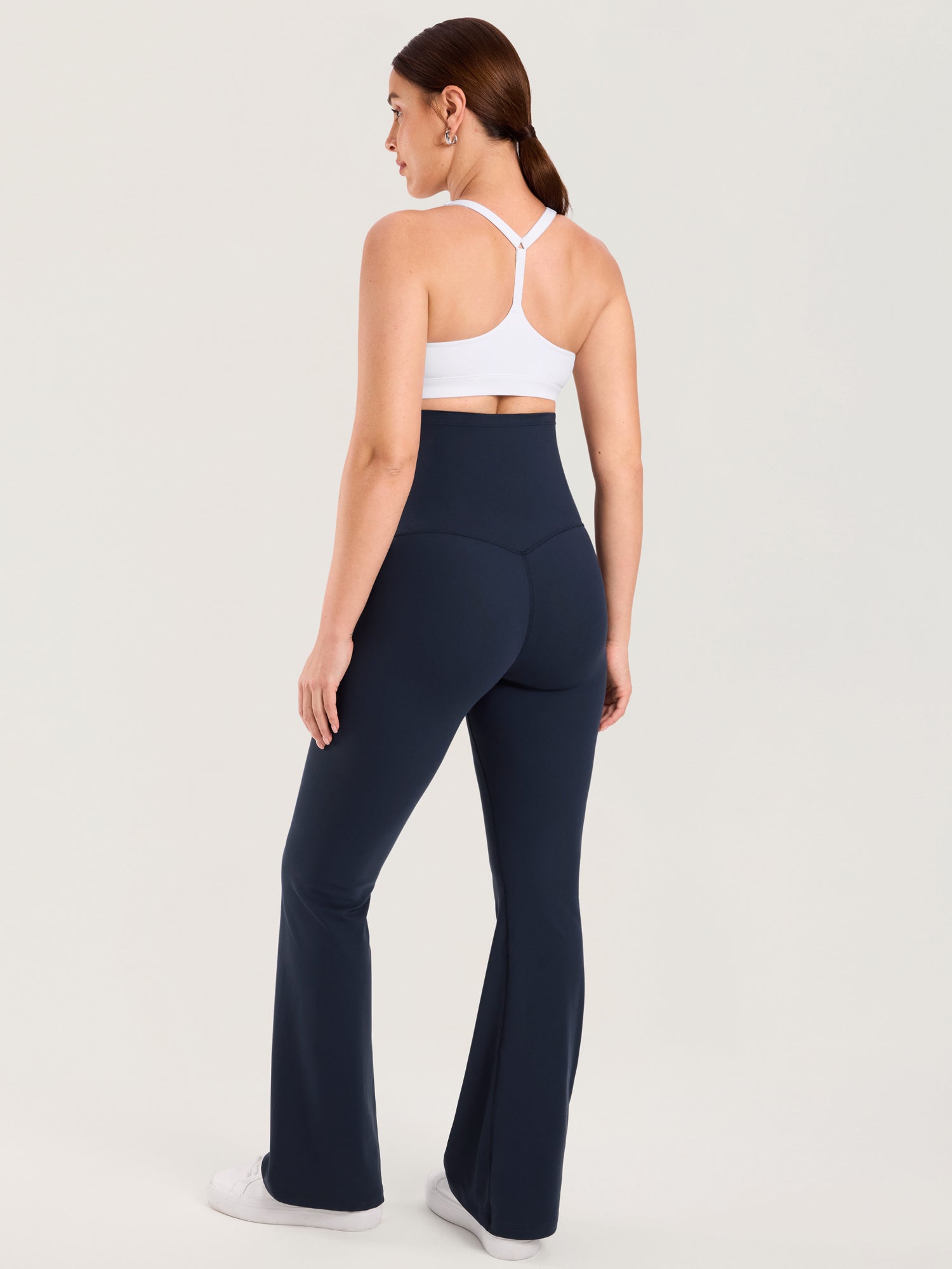 Utsvingte gravidtights uten søm foran – Natrelax® flare leggings, 80 cm