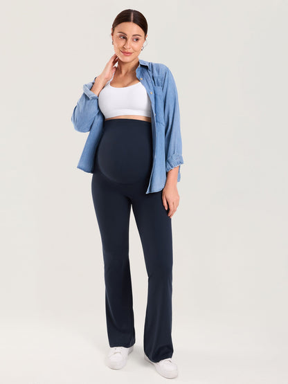 Utsvingte gravidtights uten søm foran – Natrelax® flare leggings, 80 cm