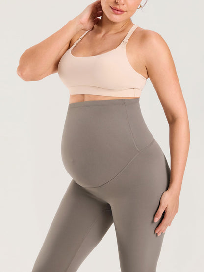 Utsvingte gravidtights uten søm foran – Natrelax® flare leggings, 80 cm