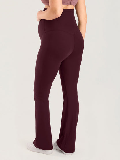 Utsvingte gravidtights uten søm foran – Natrelax® flare leggings, 80 cm