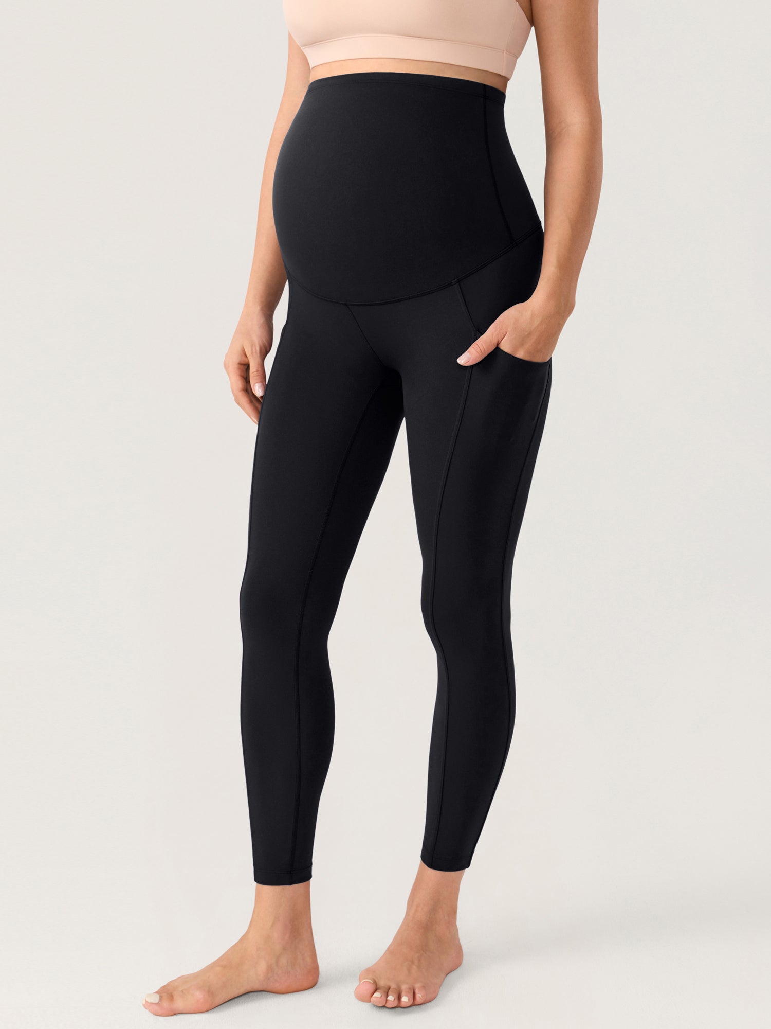 Gravidtights med lommer – Natrelax® leggings med høyt liv, 64 cm