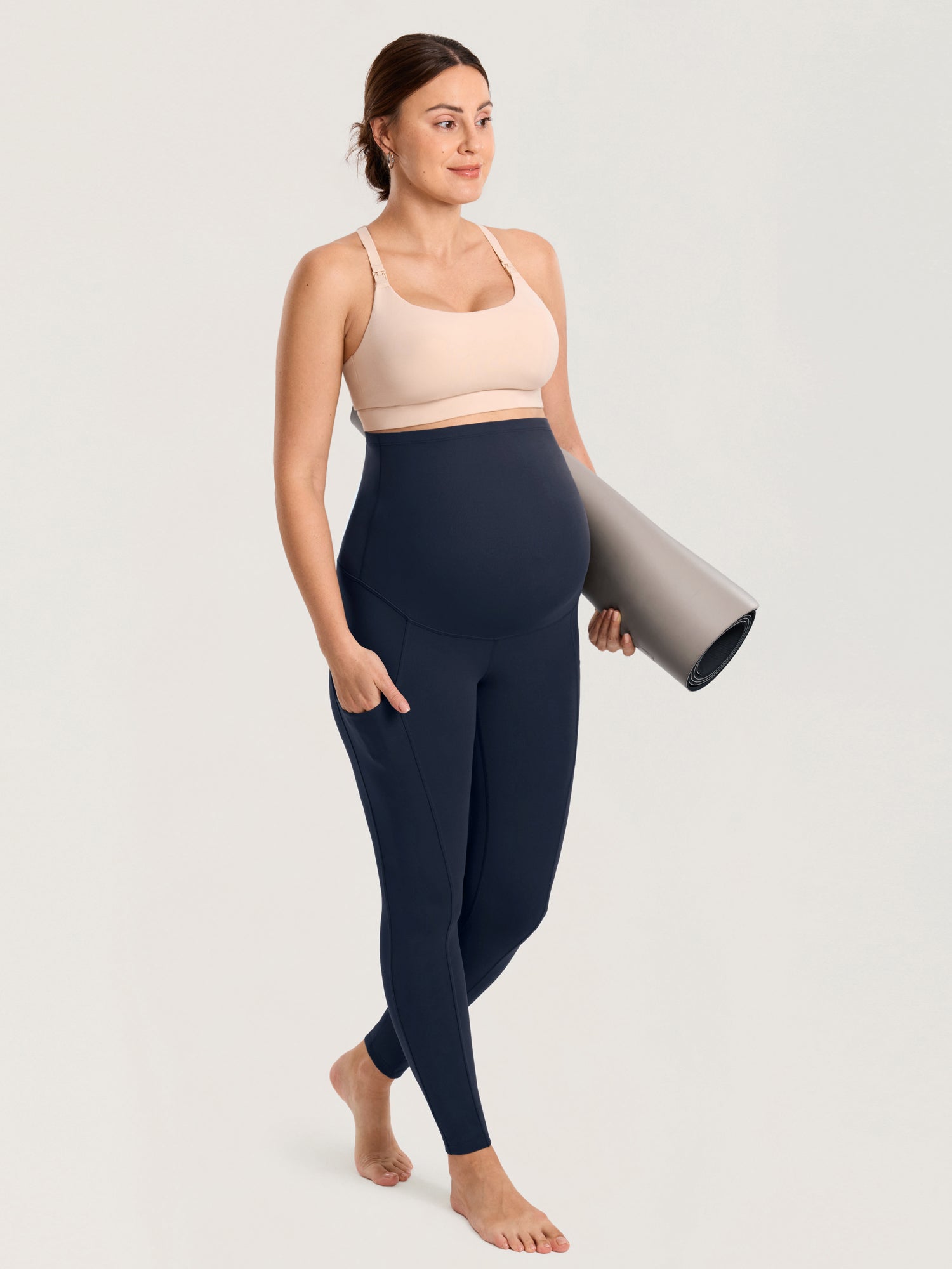 Gravidtights med lommer – Natrelax® leggings med høyt liv, 64 cm