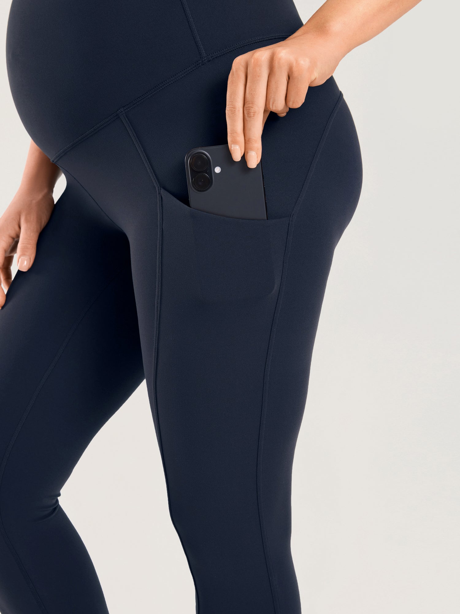 Gravidtights med lommer – Natrelax® leggings med høyt liv, 64 cm
