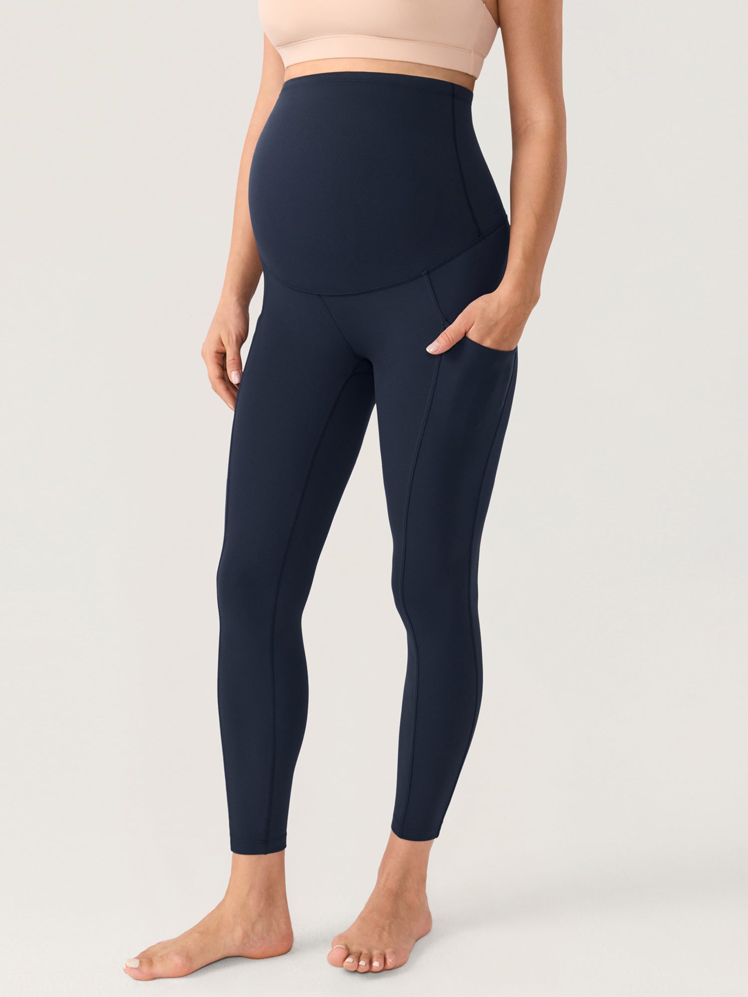 Gravidtights med lommer – Natrelax® leggings med høyt liv, 64 cm