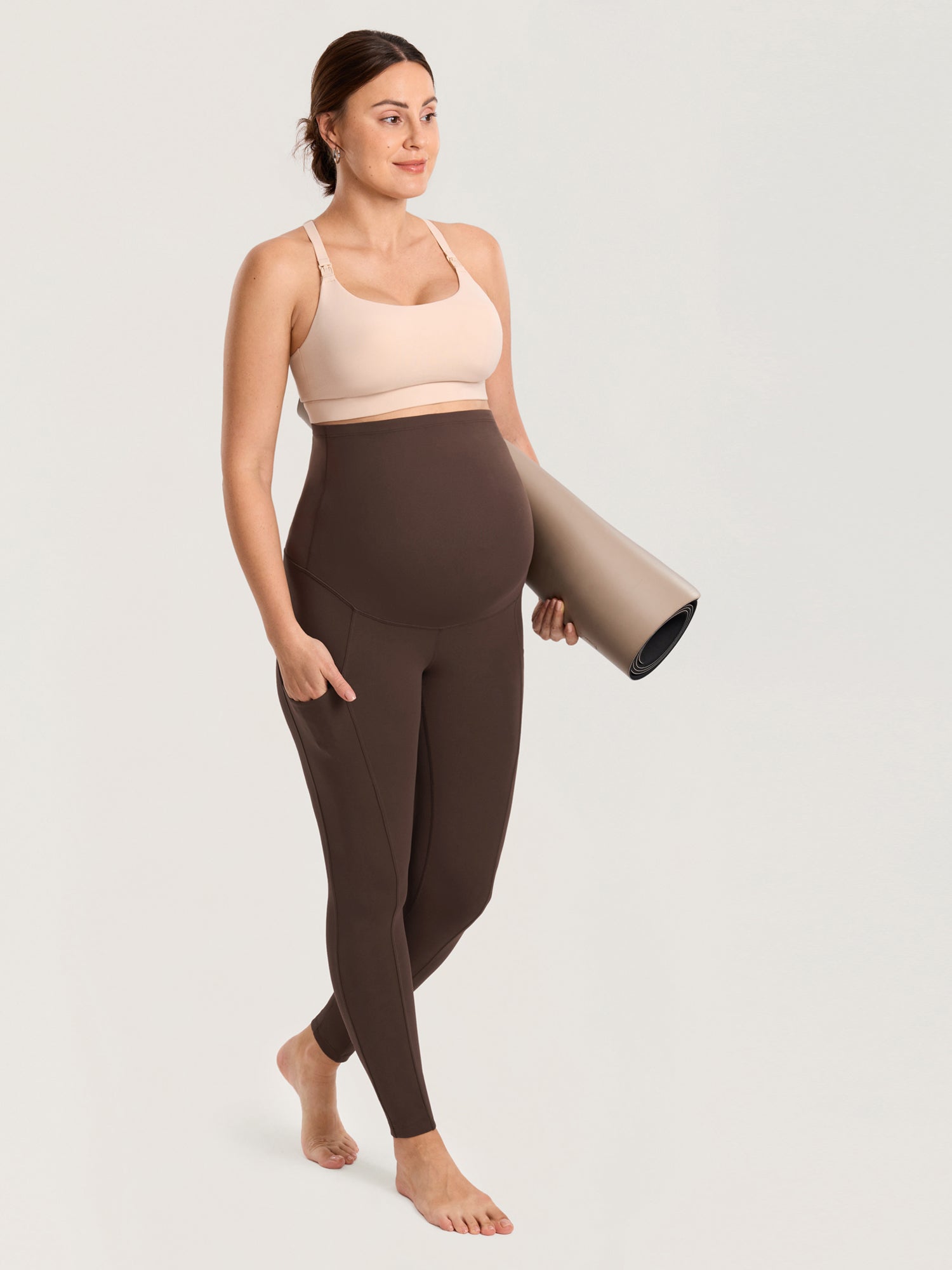 Gravidtights med lommer – Natrelax® leggings med høyt liv, 64 cm