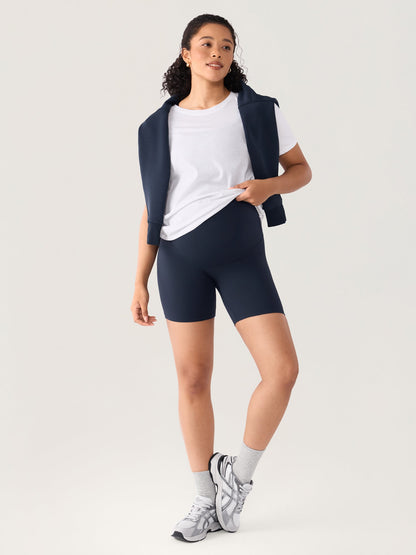 Gravidshorts uten søm foran – Natrelax® shorts med høyt liv, 15 cm