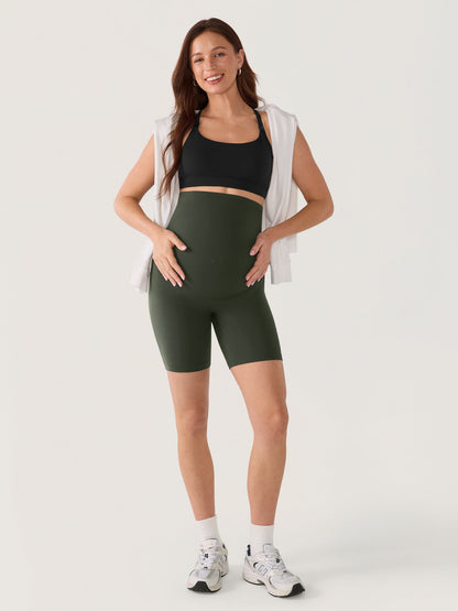 Gravidshorts uten søm foran – Natrelax® shorts med høyt liv, 15 cm