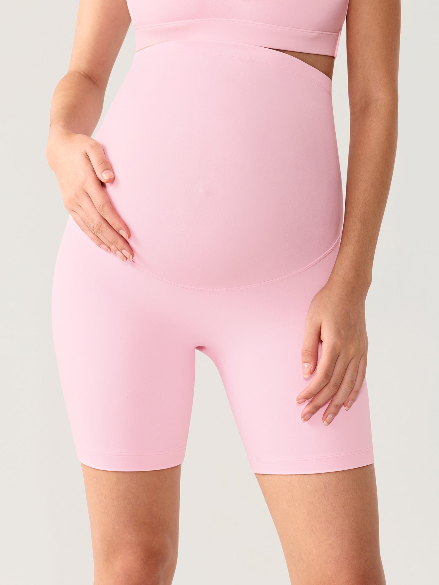 Gravidshorts uten søm foran – Natrelax® shorts med høyt liv, 15 cm