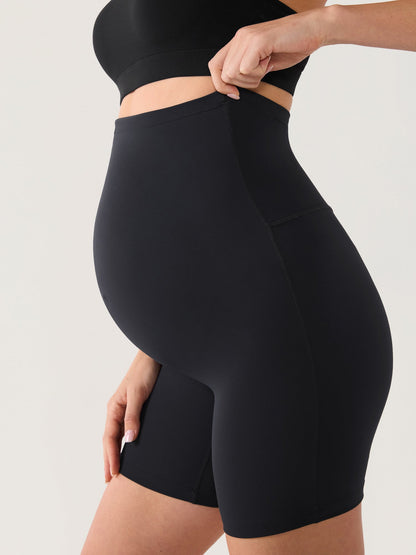 Gravidshorts med sømløs front – Natrelax® shorts med høyt liv, 15 cm