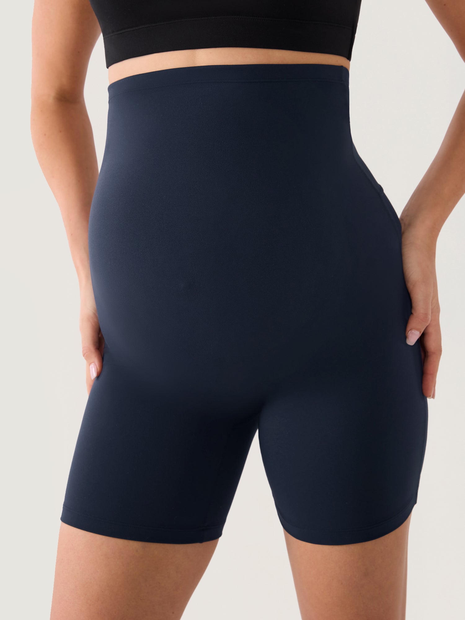 Gravidshorts med sømløs front – Natrelax® shorts med høyt liv, 15 cm