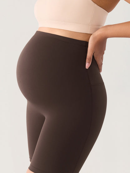 Gravidshorts med sømløs front – Natrelax® shorts med høyt liv, 15 cm