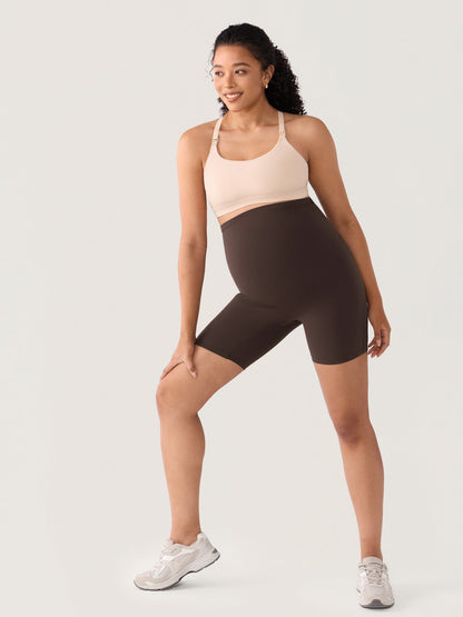 Gravidshorts med sømløs front – Natrelax® shorts med høyt liv, 15 cm