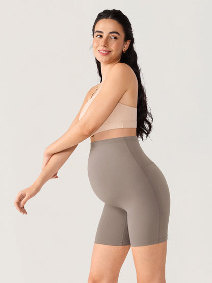 Gravidshorts med sømløs front – Natrelax® shorts med høyt liv, 15 cm