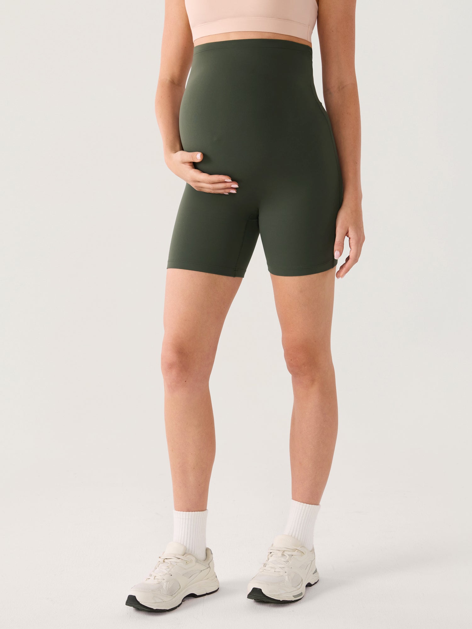 Gravidshorts med sømløs front – Natrelax® shorts med høyt liv, 15 cm