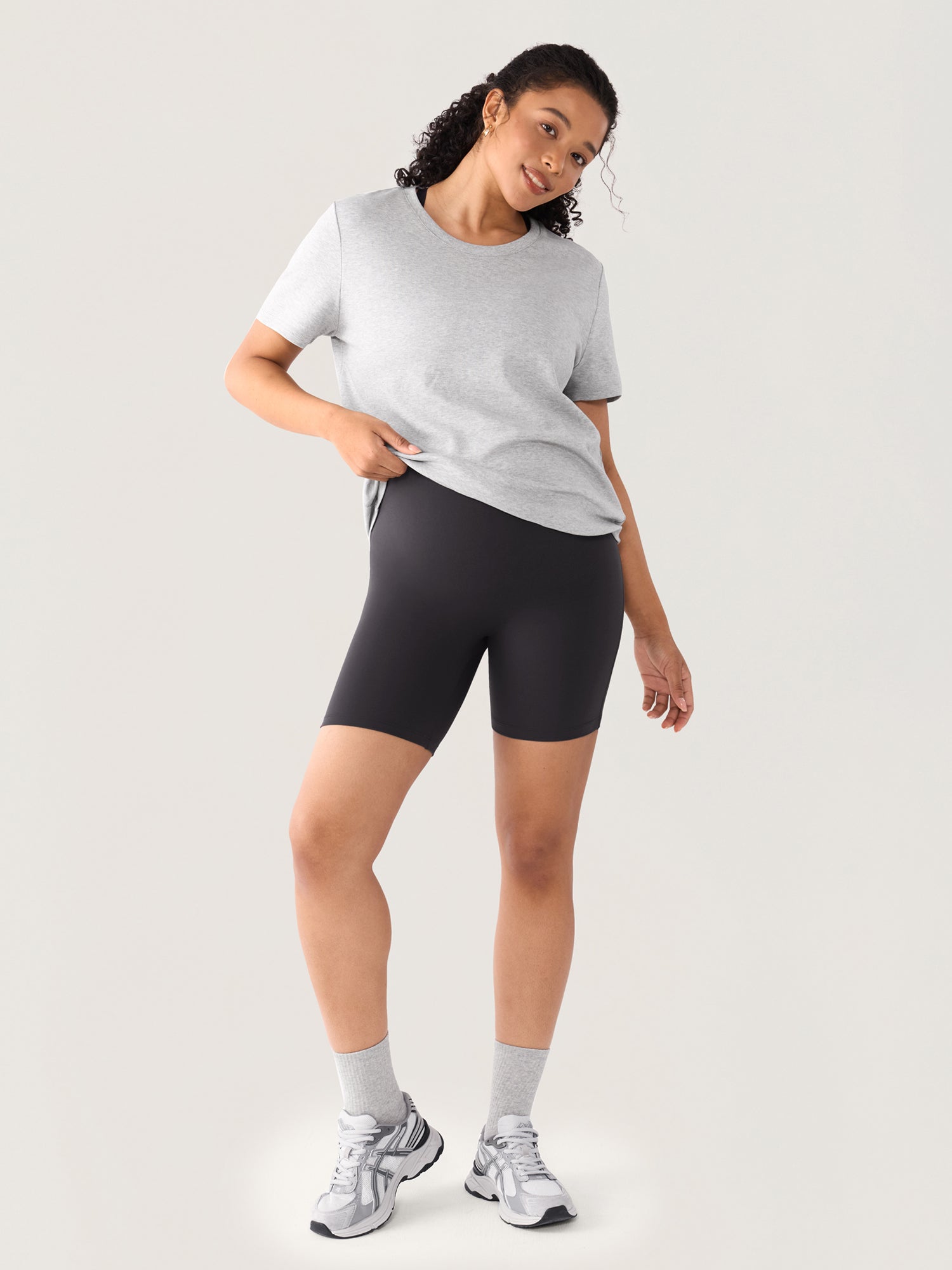 Gravidshorts med sømløs front – Natrelax® shorts med høyt liv, 15 cm