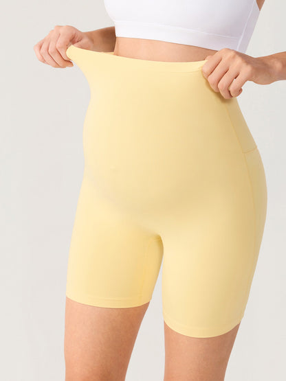 Gravidshorts med sømløs front – Natrelax® shorts med høyt liv, 15 cm
