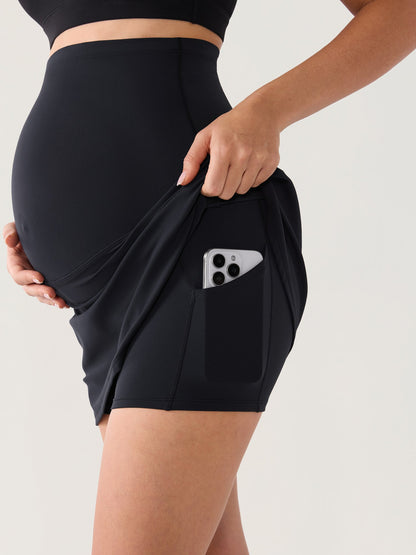 Gravidskjørt i A-fasong med innebygde shorts – Natrelax®