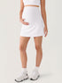 Gravidskjørt i A-fasong med innebygde shorts – Natrelax® – Hvit