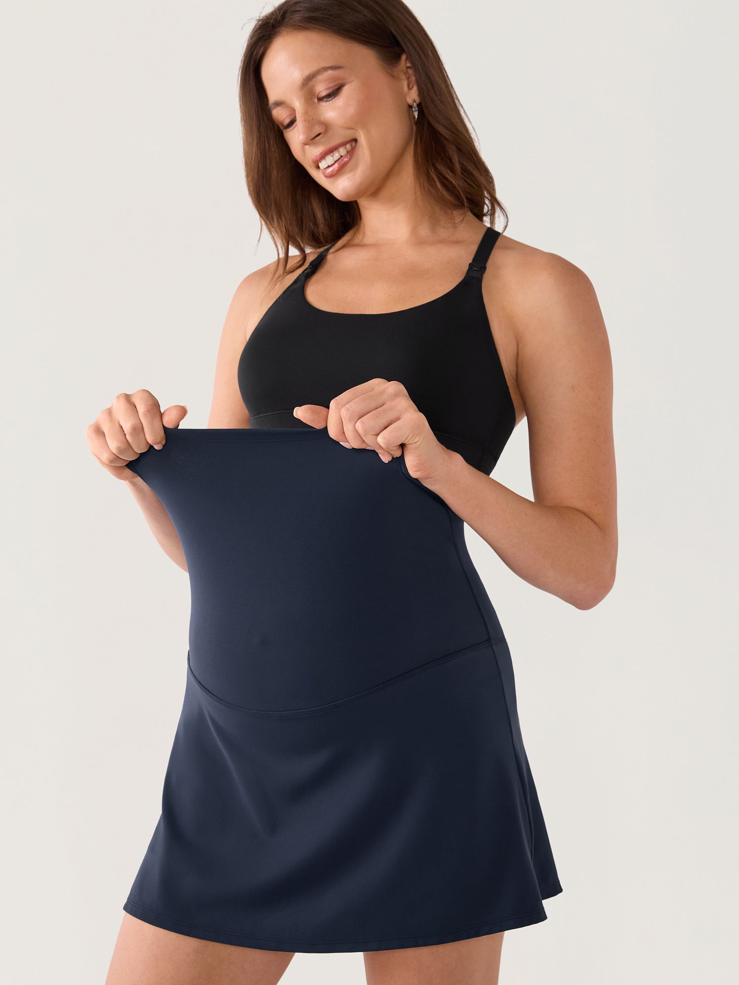Gravidskjørt i A-fasong med innebygde shorts – Natrelax®