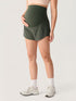 Gravidshorts med lommer – Bloomove™ dolphin shorts i dobbelt lag – Aspen oliven