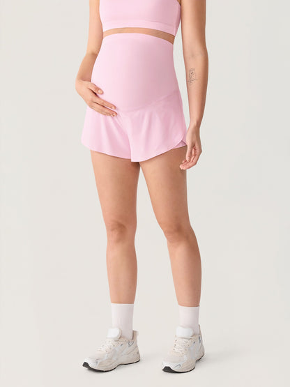 Gravidshorts med lommer – Bloomove™ dolphin shorts i dobbelt lag