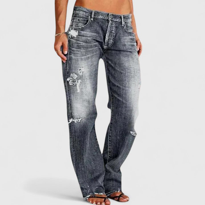 Marlowe | Vide jeans i slitt denim med lavt liv