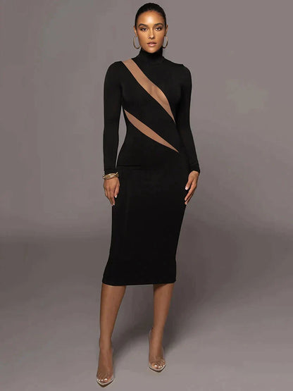 Elegant bodycon sexy maxikjole