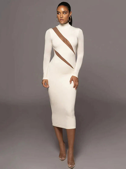 Elegant bodycon sexy maxikjole