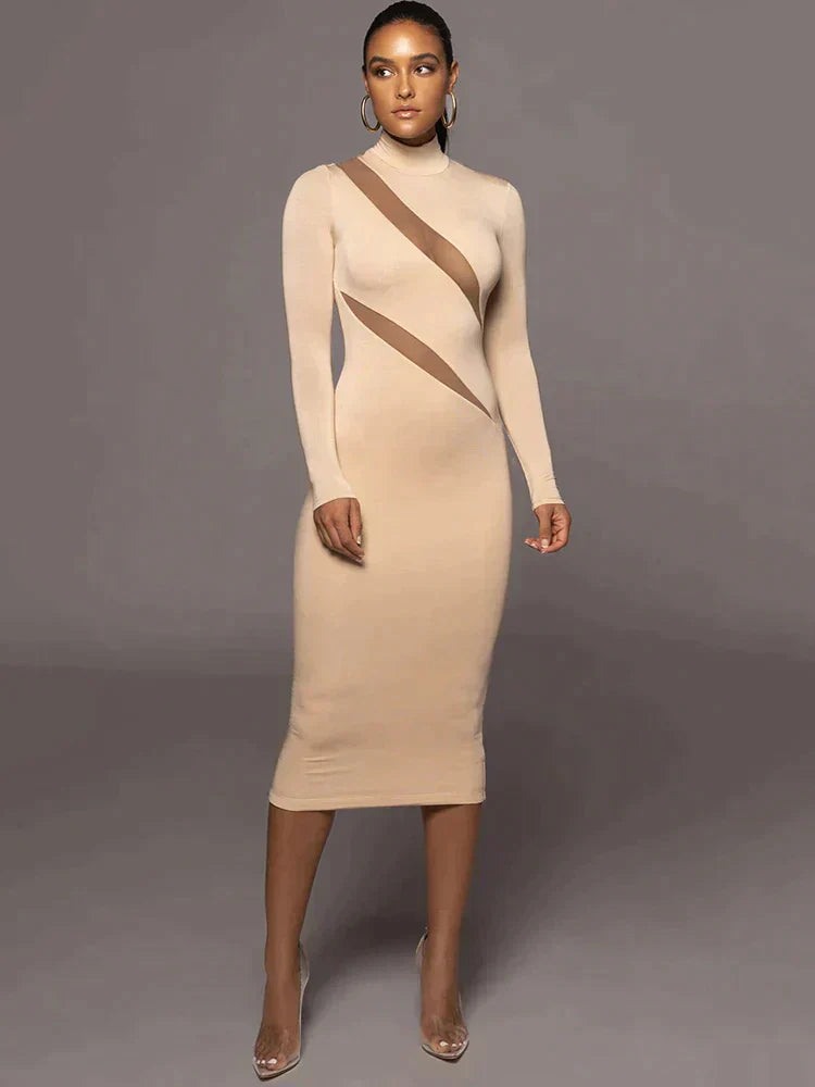 Elegant bodycon sexy maxikjole