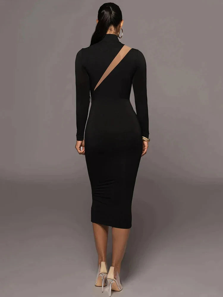 Elegant bodycon sexy maxikjole