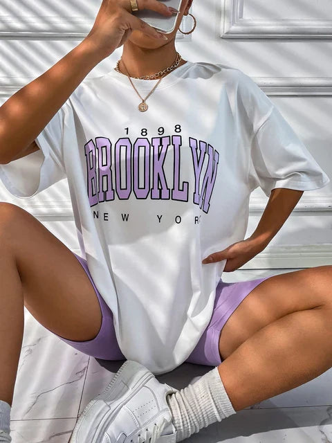 1898 Brooklyn York Vintage T-skjorte i overstørrelse