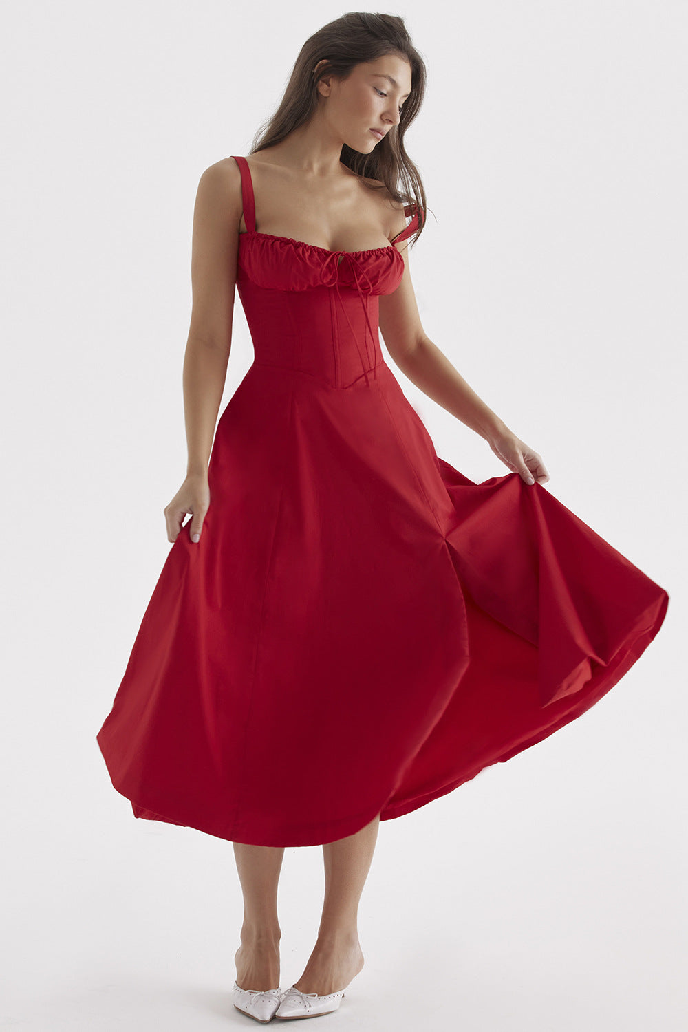 Dame mote seler Sommerblomst trykk Elegante Store Kjoler