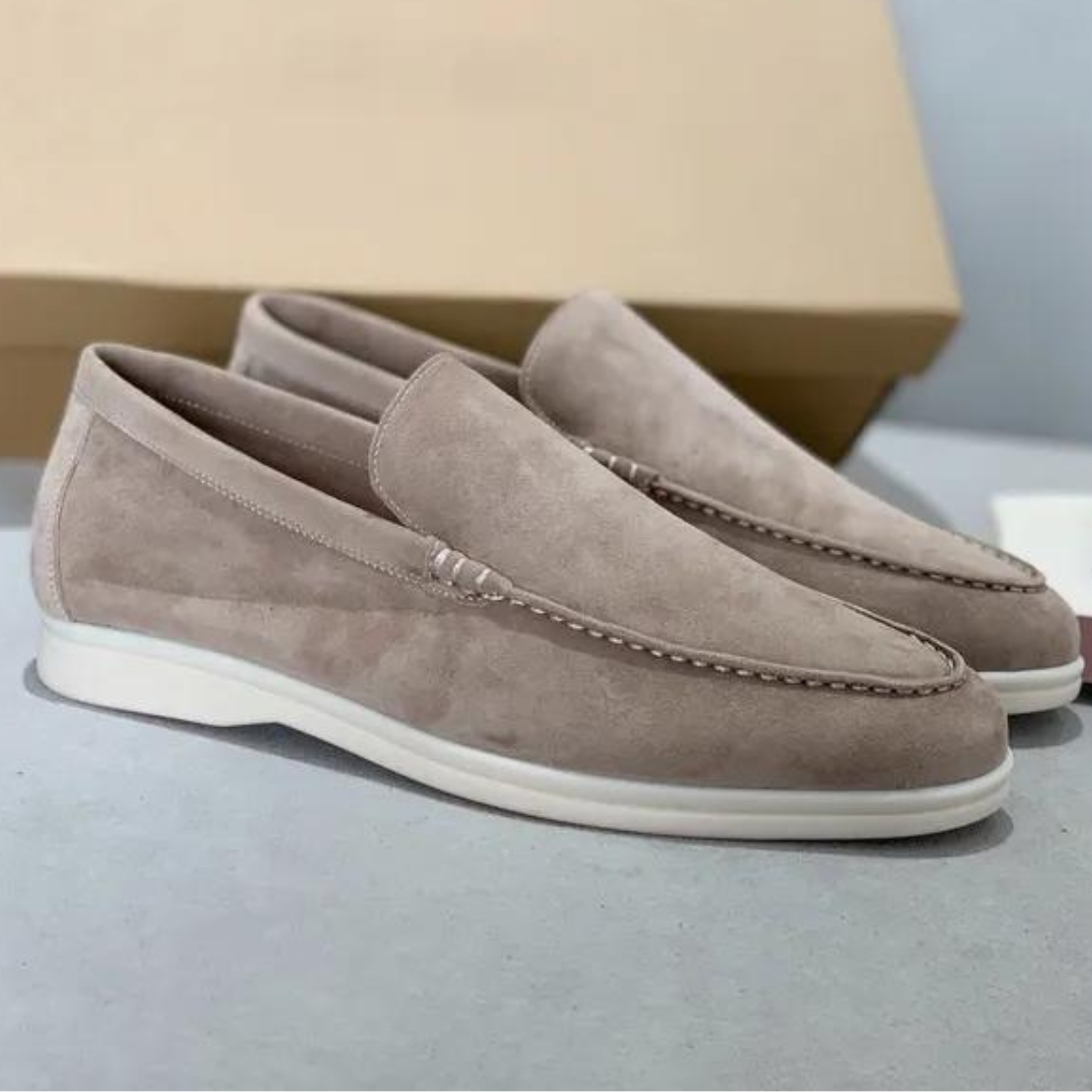 Skinn Slip-On Flat Loafers sko - ergonomiske sko