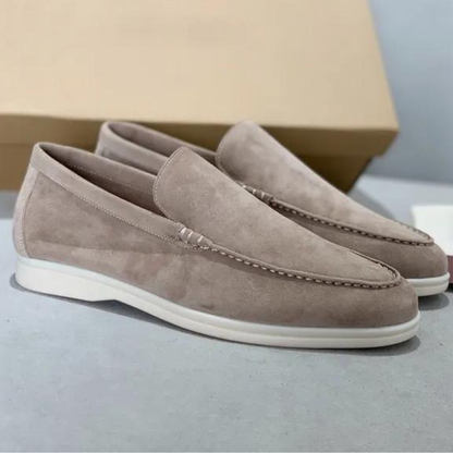 Skinn Slip-On Flat Loafers sko - ergonomiske sko