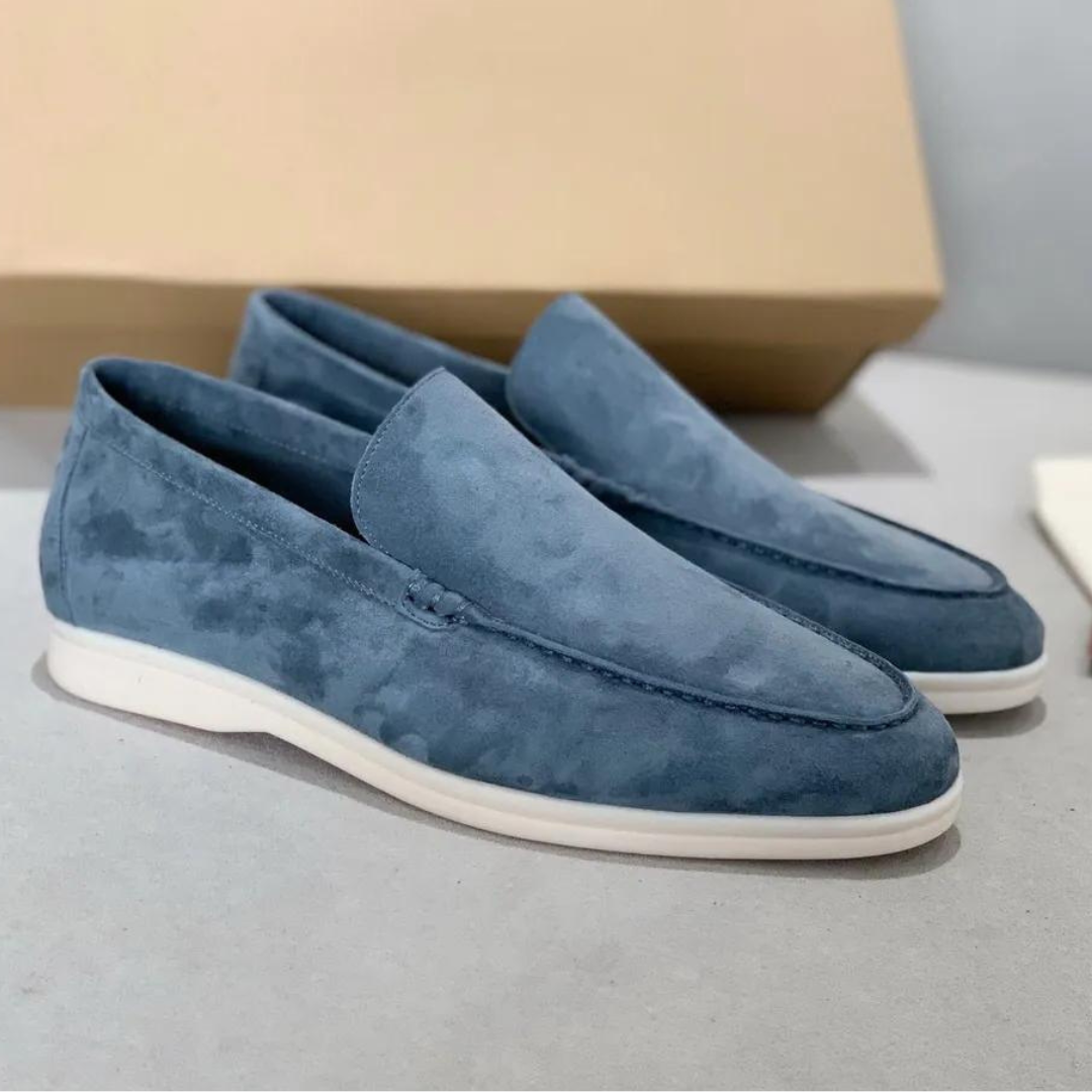 Skinn Slip-On Flat Loafers sko - ergonomiske sko