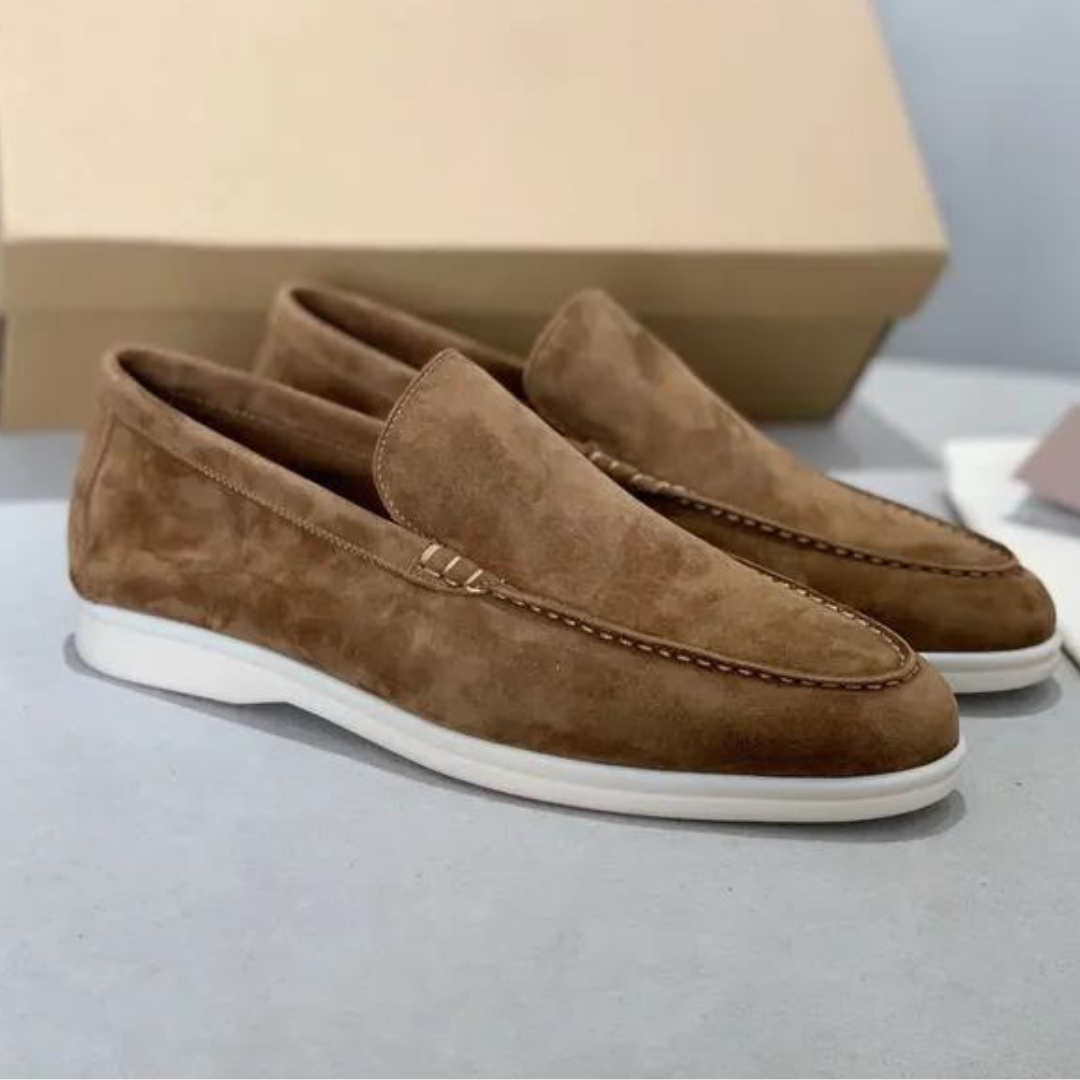 Skinn Slip-On Flat Loafers sko - ergonomiske sko
