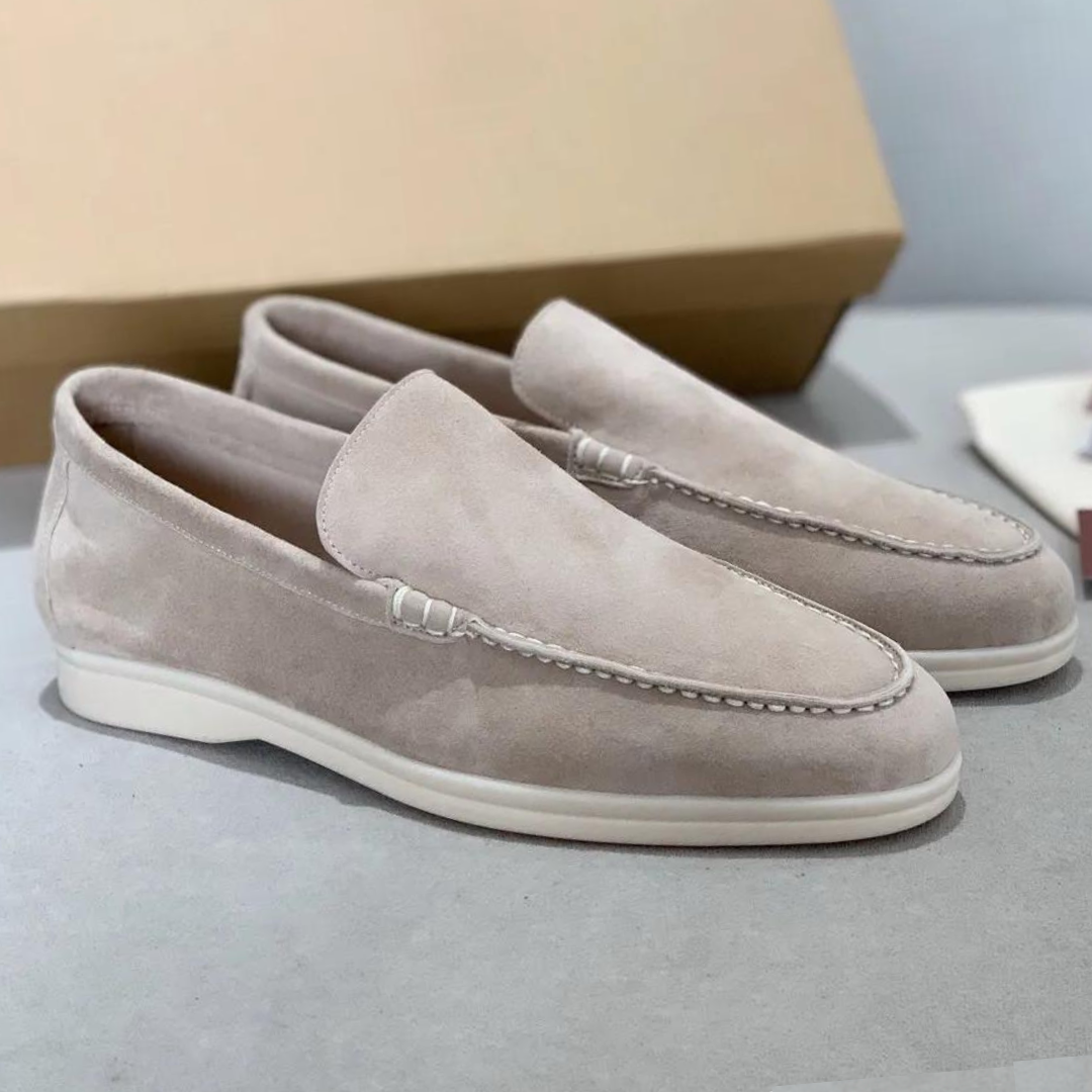 Skinn Slip-On Flat Loafers sko - ergonomiske sko