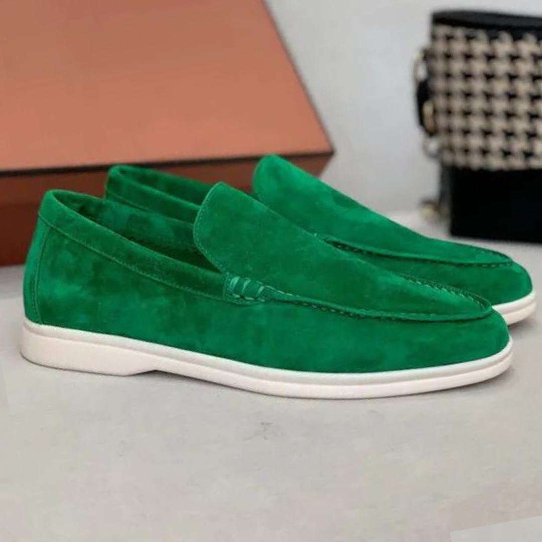 Skinn Slip-On Flat Loafers sko - ergonomiske sko