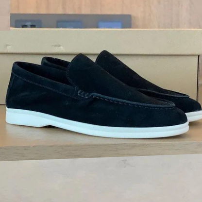 Skinn Slip-On Flat Loafers sko - ergonomiske sko